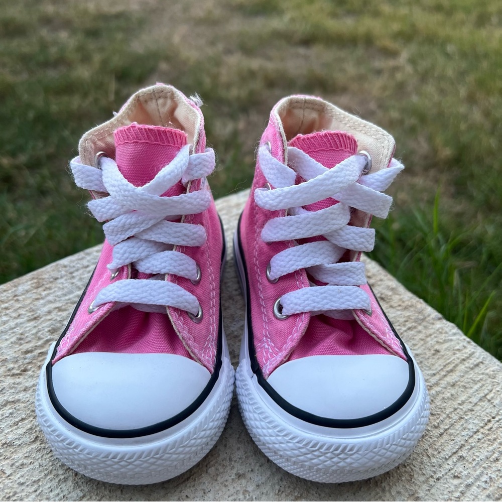 Converse Kids Pink High-Top Sneakers